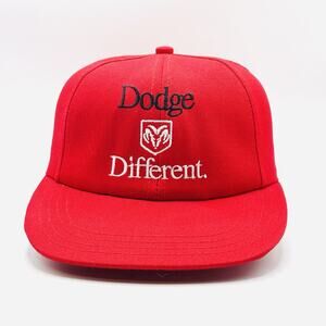 Vintage Dodge Different Red Snapback Trucker Hat Cap Embroidered